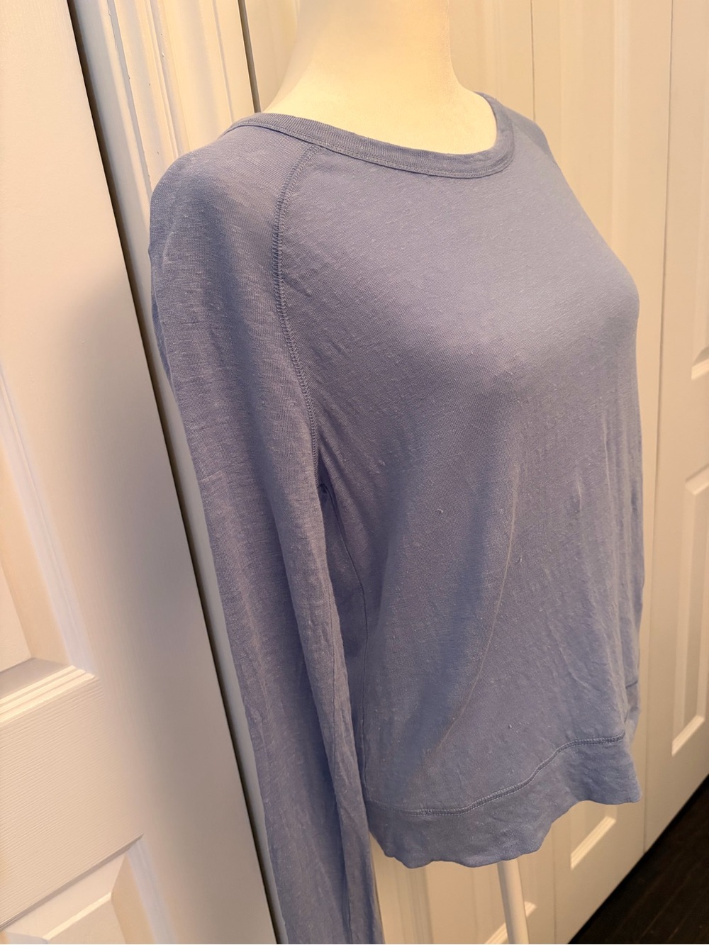 Vince linen Light Blue Long-Sleeve Women's Top